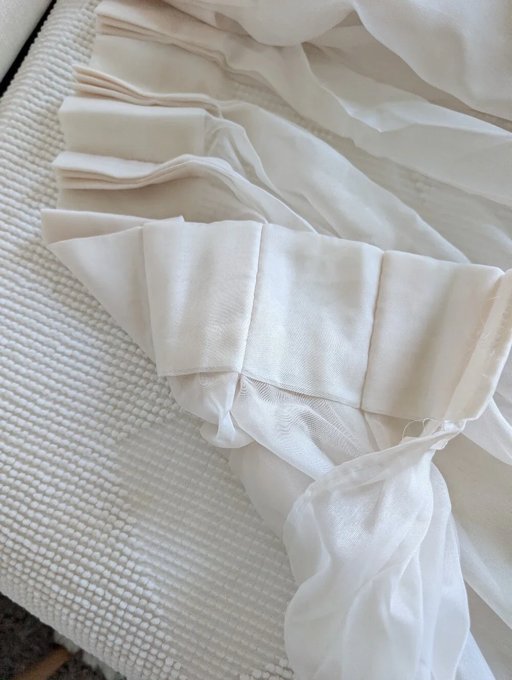 Light Pink Airy Mesh Sheer Pinch Pleat Curtain Chiffon Size 83